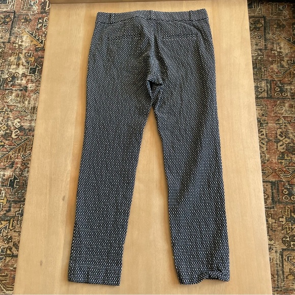 Banana Republic Navy and White Geometric Sloan Trousers - Picture 8 of 10